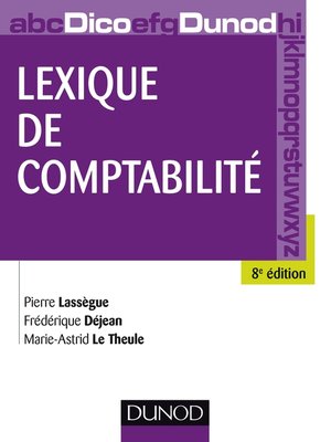 cover image of Lexique de comptabilité--8e édition